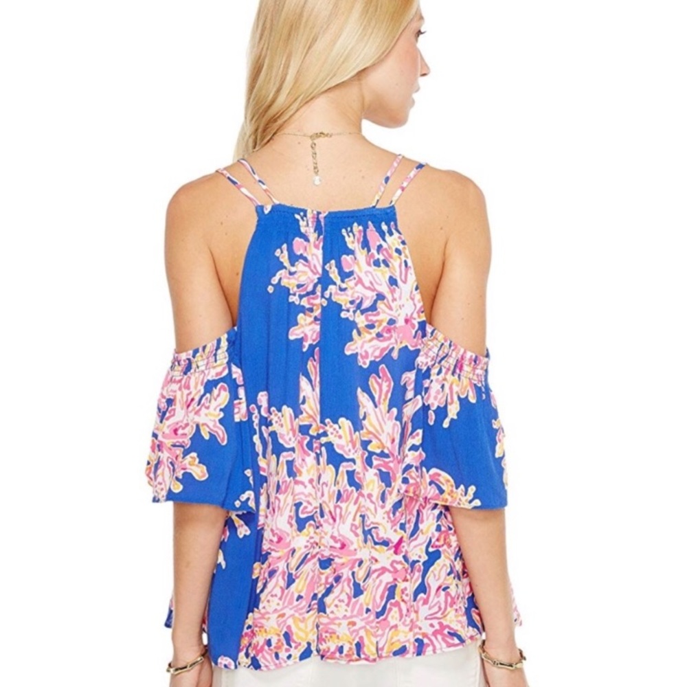 NWT Lilly Pulitzer Bellamie top, Its Eelectric, S - Picture 2 of 6